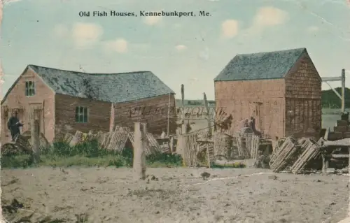 MAINE - Kennebunkport - Old Fish Houses 1912