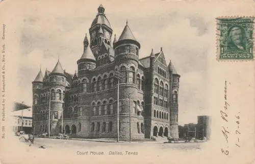 TEXAS - Dallas - Court House 1906