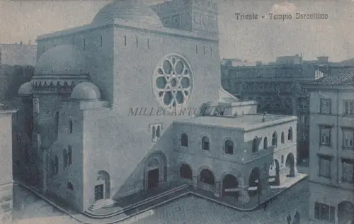 JUDAICA - Triest Italien - Tempio Israelitico Synagoge 1910 Postkarte