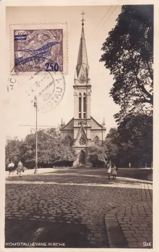 TSCHECHIEN - Komotau Chomutov 1928 Foto Postkarte Luftpost Stempel Rudolf Otto