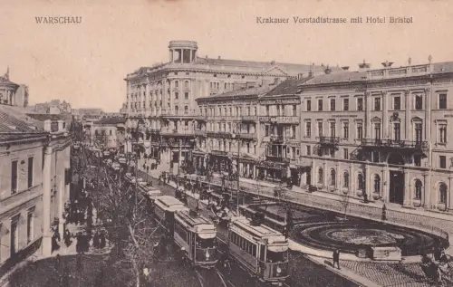 POLEN - Warszawa Warschau Warschau - Krakauer Vorstadtstrasse Hotel - Postkarte