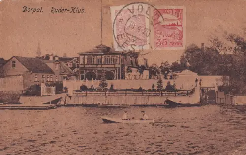 EESTI ESTONIA - Dorpat Tartu - Ruder Klub 1920 Postkarte Eesti Post