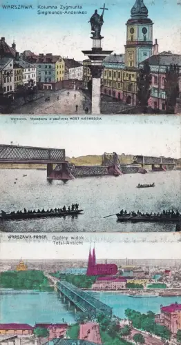 POLEN - Warszawa Warschau - Lot von 5 Postkarten um 1910