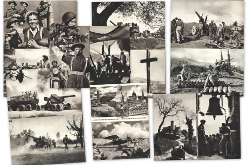 POLEN WWII - 14 Postkarten - Polski Korpus (Artylerii, Kubusie, Casino)