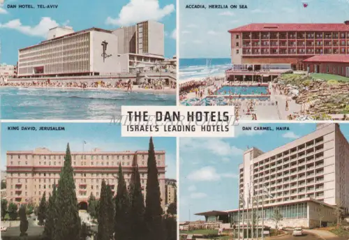 ISRAEL - The Dan Hotels, Tel Aviv, Herzlia, Jerusalem, Haifa 1971