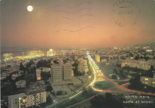 ISRAEL - Haifa bei Nacht