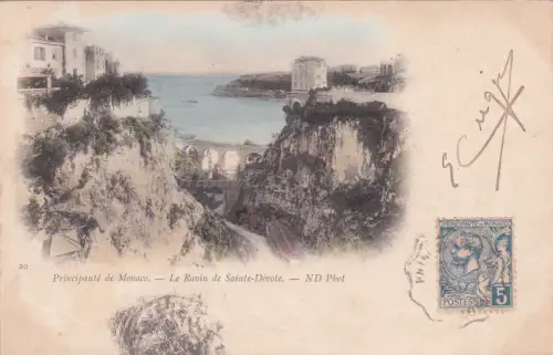 FRANKREICH - Monaco - Le Ravin de Sainte-Devote 1900