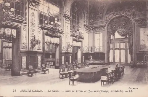 FRANKREICH - Monaco - Le Casino, Salle de Trente et Quarante (Touzet, Architekt)