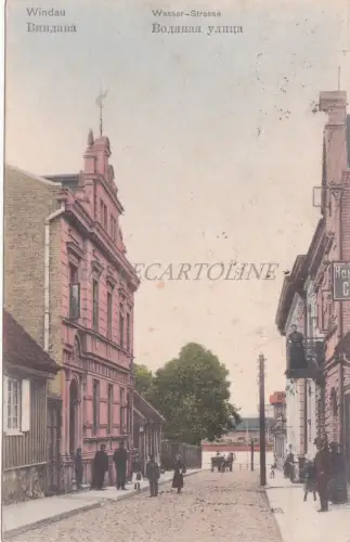 LETTLAND - Windau, Ventspils, Wasser-Straße, Postkarte 1908