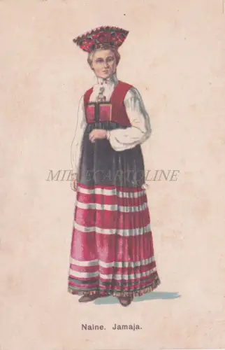 ESTLAND - Naine, Jamaja, Nationalmuseum Tartu, Postkarte