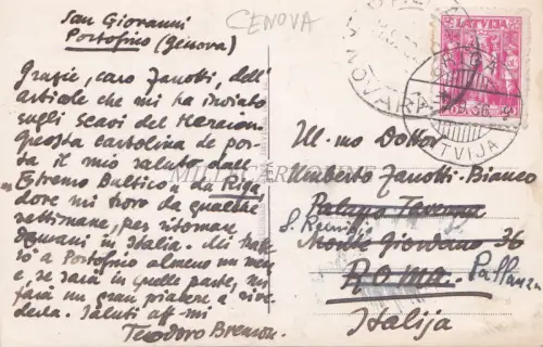 LETTLAND - Riga, Ansicht, Postkarte 1936