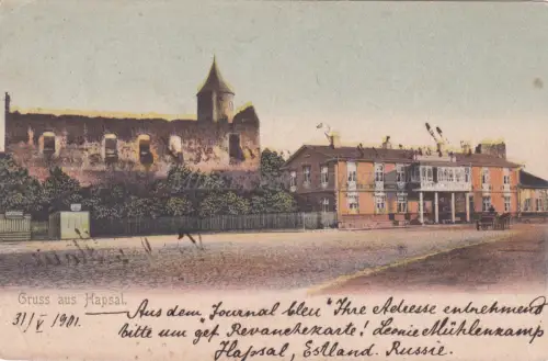 ESTLAND - Gruss aus Hapsal, Postkarte 1901