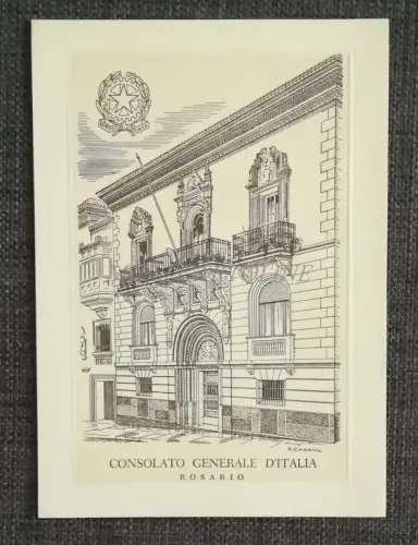ARGENTINIEN - Rosario, Consolato Generale d'Italia, Bildkarte