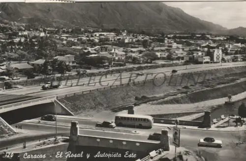 VENEZUELA - Caracas, El Rosal y Autopista Este, Foto Postkarte 1955