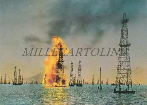 VENEZUELA - Brand eines Ölturms am Maracaibo-See