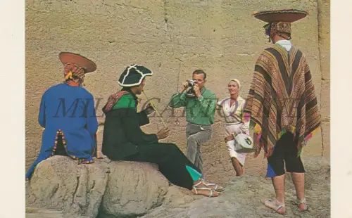 PERU - An den Prä-Inka-Ruinen von Cuzco, Panagra Jet Sky Card