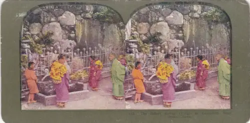 STEREOVIEW - Japan, The Robert Spring (Usagi) at Sumiyoshi, near Osaka