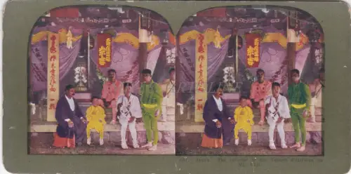 STEREOVIEW - Japan, The Interior of the Temple Fujiyama on Mt. Fuji