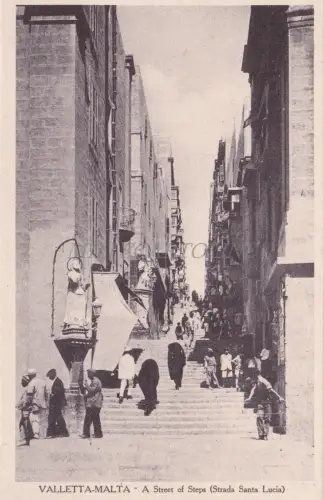 MALTA - Valletta, Treep of Steps (Strada Santa Lucia), Postkarte