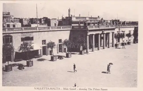 MALTA - Valletta, Hauptgarde mit Schlossplatz, Postkarte