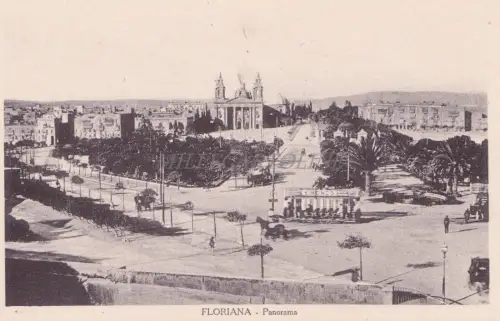 MALTA - Floriana, Panorama, Postkarte