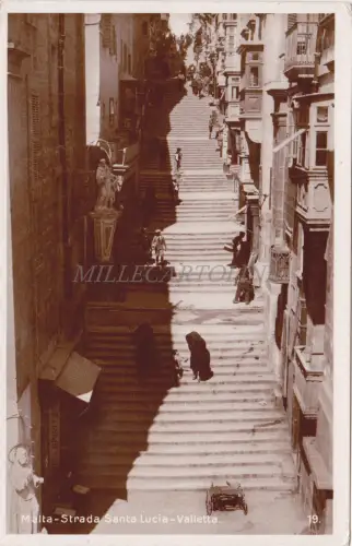 MALTA - Strada Santa Lucia, Valletta, Foto Postkarte