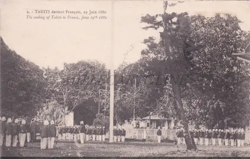 TAHITI - Die Abtretung an Frankreich, 29. Juni 1880, Postkarte