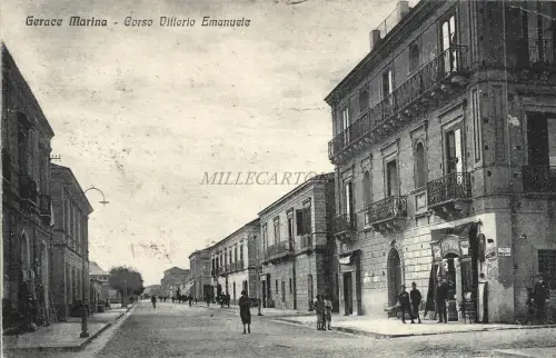 GERACE MARINA - Corso Vittorio Emanuele 1921 Postkarte Ed.Fabiani