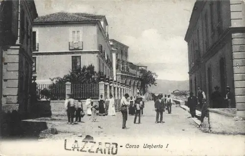LAZZARO - Frazione di Motta San Giovanni - Corso Umberto I 1911 Postkarte Fusto
