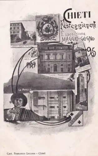 CHIETI - Feierlichkeiten Ausstellung Mai Juni 1905 Postkarte