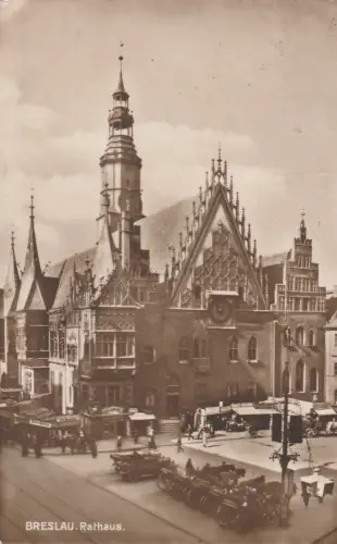 POLEN - Breslau Breslau - Rathaus 1926 Postkarte