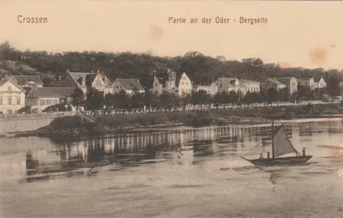 POLEN - Crossen an der Oder Krosno Odrzańskie - Bergseite - Postkarte Gmbh