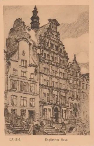 POLEN - Danzig Gdansk - Englisches Haus - Postkarte