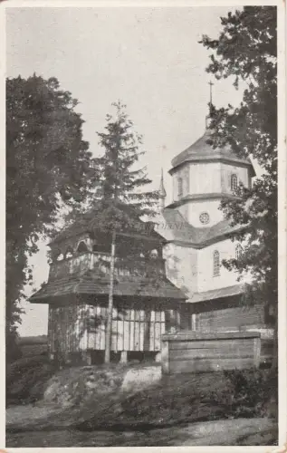 POLEN - Kirche in Russisch-Polen WWI kuk Gebirgsartillerieregiments PC