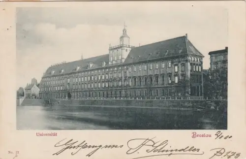 POLEN - Breslau Wroclaw - Universitat 1900 Postkarte
