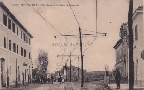CASTELNUOVO DI PORTO - Elektrische Straßenbahnhaltestelle 1914 Postkarte
