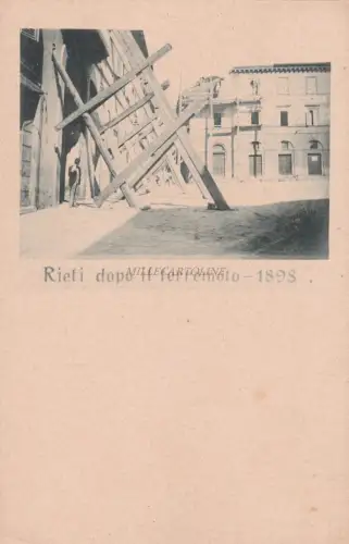 RIETI - Nach dem Erdbeben 1898 Postkarte