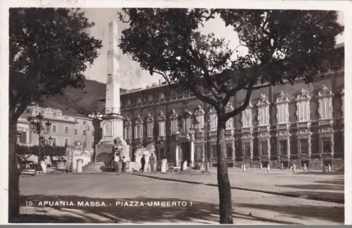 APUANIA MASSE - Piazza Umberto I, Foto Postkarte 1943