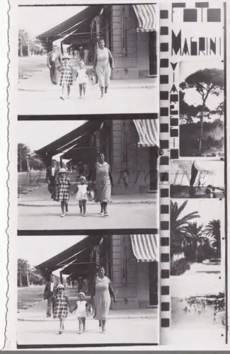 VIAREGGIO - Frau auf Spaziergang mit Kindern, Foto Postkarte Magrini Film