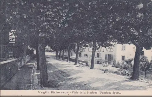 VAGLIA - Viale della Stazione Pensione Sport, Postkarte 1940