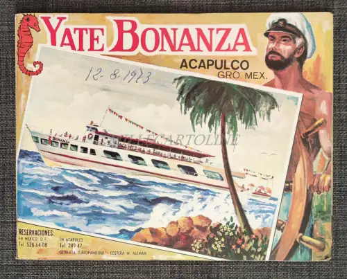 YATE BONANZA - Acapulco Touristenbroschüre mit abnehmbarem Rahmen & 2 Postkarten
