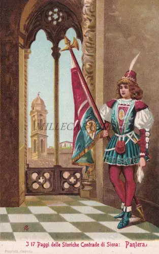 SIENA - DIE 17 Seiten der historischen Bezirke: Panther, Postkarte