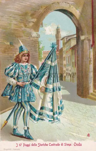 SIENA - DIE 17 Seiten der historischen Bezirke: Welle, Postkarte