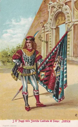 SIENA - DIE 17 Seiten der historischen Bezirke: Istrice, Postkarte