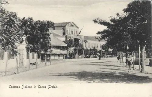 GRIECHENLAND - Crete La Canee - Italienische Kaserne in Chania Kreta - Postkarte Ritter