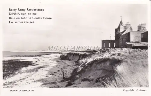 SCHOTTLAND - John O'Groats, Rainy Rainy Rattestanes, Postkarte