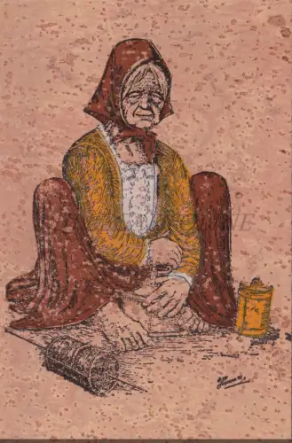 CALANGIANUS - Kostüme Sardiniens, Altsardiniens, Postkarte aus Kork