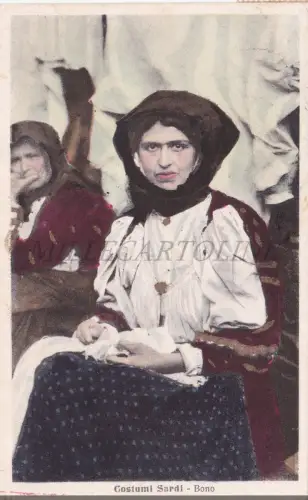 BONO - Sardische Kostüme, Postkarte 1922