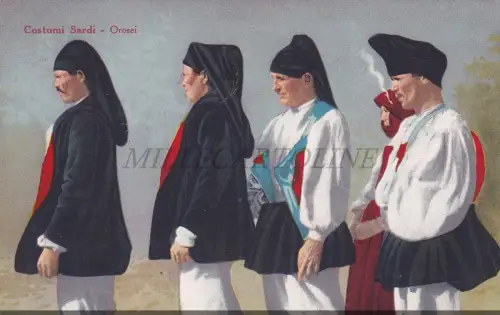 OROSEI - Sardische Kostüme, Postkarte
