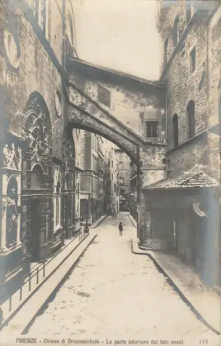 FLORENZ - Kirche von Orsanmichele - Der untere Teil von der Westseite - Bernocchi